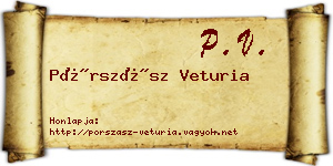 Pórszász Veturia névjegykártya